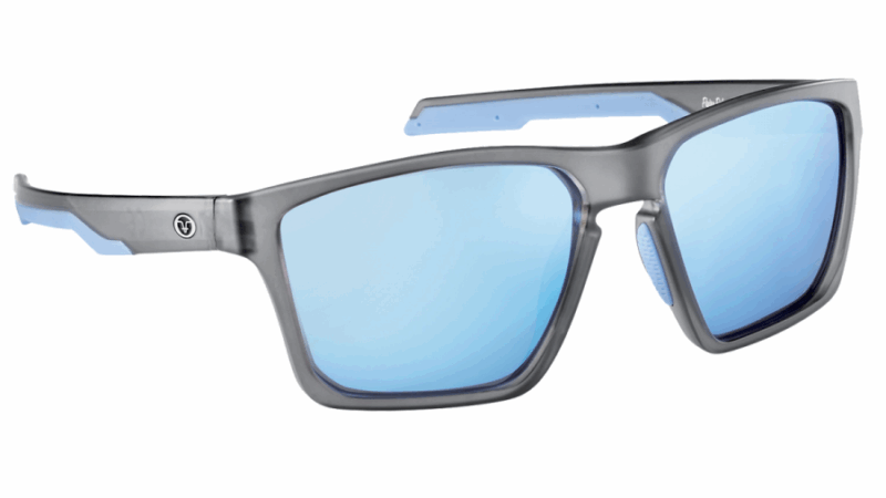 Flying Fisherman Sandbar Sunglasses 7761 Smoke-Blue Mirror-Matte Crystal Gray