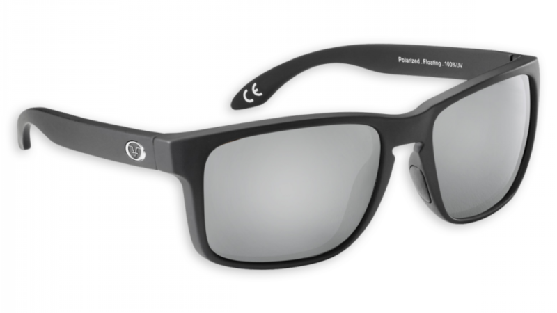 Flying Fisherman Lagoon Floating Sunglasses 8101 Matte Black Silver Mirror