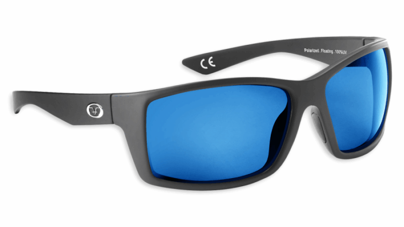 Flying Fisherman Rafter Floating Sunglasses 8103BSB Smoke-Blue Mirror-Matte Black