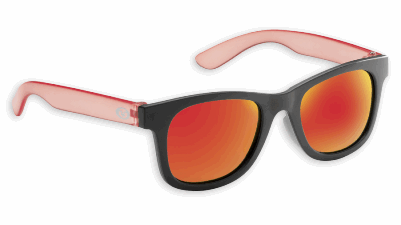 Flying Fisherman Spray Jr Angler Kids Sunglasses 7893BAR Amber-Red Mirror-Black Red