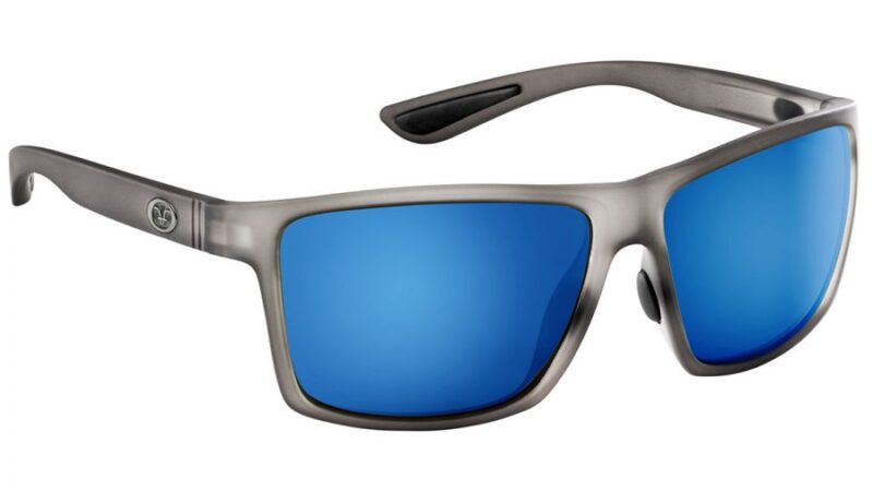 Flying Fisherman Baysider Floating Sunglasses 8107GSB Smoke-Blue Mirror-Matte Crystal Gray