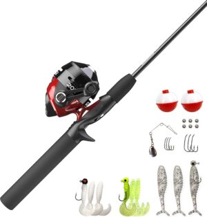 Zebco 202 Spincast Combo Kit 5´6″ Medium Light Black/Red