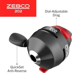 Zebco 202 Spincast Combo Kit 5´6″ Medium Light Black/Red