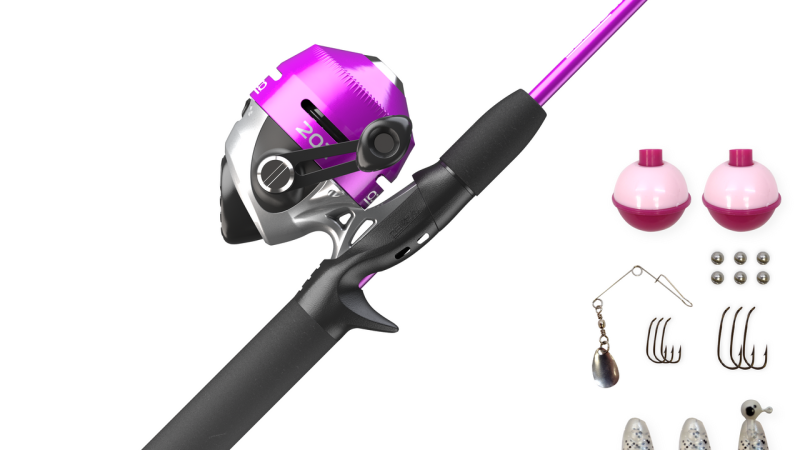 Zebco 202 Spincast Combo Kit 5´6" Medium Light Pink/Silver