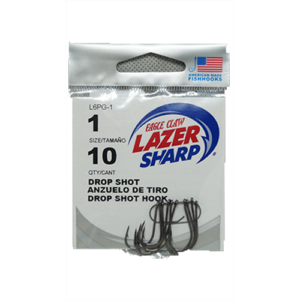 Eagle Claw Lazer Drop Shot Hook #1 10pk L6PG-1