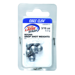 Lazer Sharp Round Drop Shot Weights 3/16oz 6pk