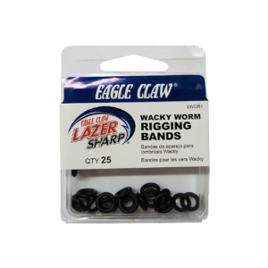 Eagle Claw Lazer Wacky Worm Bands 25pk LWOR1