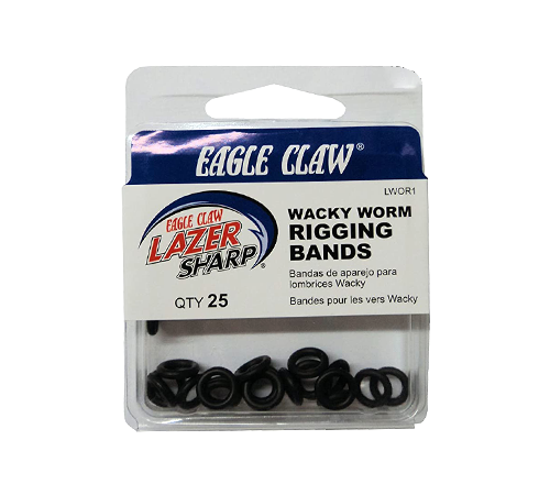 Eagle Claw Lazer Wacky Worm Bands 25pk LWOR1
