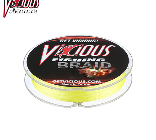 Vicious Braid Hi Vis Yellow 150 yds