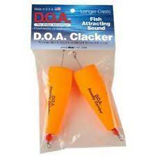 DOA Clacker Popper Floats Orange 2pk