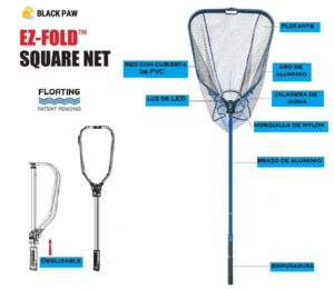 Black Paw EZ Fold Square Net Blue/ Black