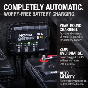Noco GEN5X3 12V 3-Bank 15A On-Board Battery Charger