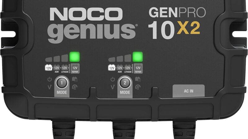 Noco GENPRO10X2 12V 2-Bank 20A On-Board Battery Charger