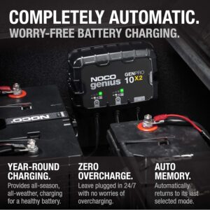 Noco GENPRO10X2 12V 2-Bank 20A On-Board Battery Charger