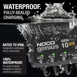 Noco GENPRO10X3 12V 3-Bank 30A On-Board Battery Charger
