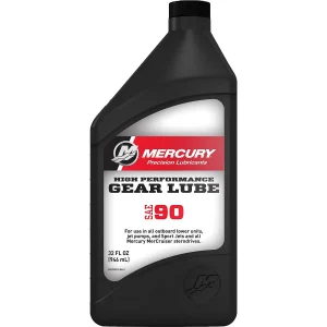 Mercury SAE 90 High Performance Gear Lube for Outboards and Sterndrives 946ml 8M0222063 (Lubricante para engranajes Mercury SAE 90 de alto rendimiento para motores fueraborda y dentro-fueraborda)