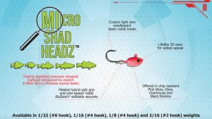 Z-Man Micro Shad HeadZ Glow (Varios Pesos a Elegir)