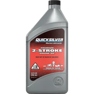 Quicksilver 2-Stroke Premium Marine Engine Oil 946ml 8M0229789 (Aceite motores marinos de 2 tiempos)