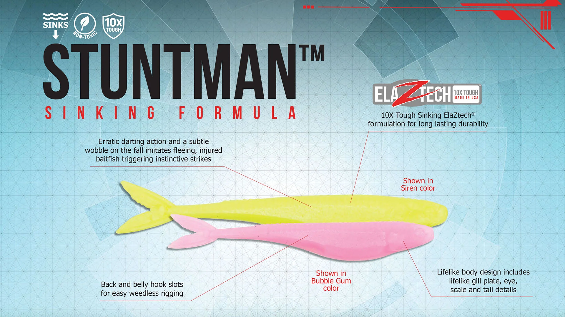 Z-Man Stuntman 4" 5pz (Varios Colores a Elegir) - Imagen 2