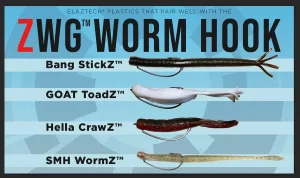 Z-Man ZWG™ Worm Hook 4pk (Varias Medidas a Elegir)