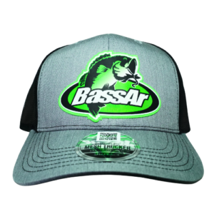 BassAr Grey/Black Mesh Trucker Cap