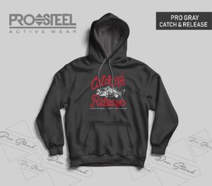 Hoodie Pro Steel Pro Gray Catch & Release -M-