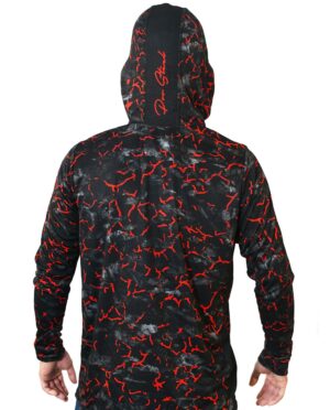 Pro Steel Carbon Black Red Hoodie y Suncover Combo (Varias Tallas)